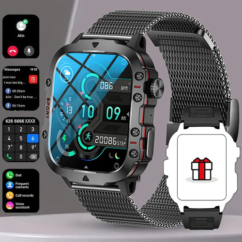 For Huawei Xiaomi 1.96 Inch Screen Smart Watch Mens Bluetooth Call 420