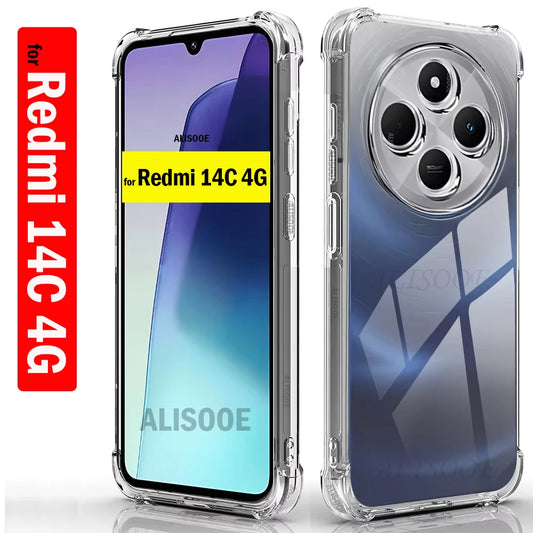 Transparent Funda for Redmi 14C 4G Case Ultra Thin HD Clear Soft