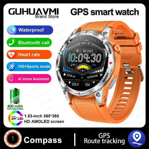 Outdoor Professional GPS Trajectory Smart Watch 1.5" HD Screen