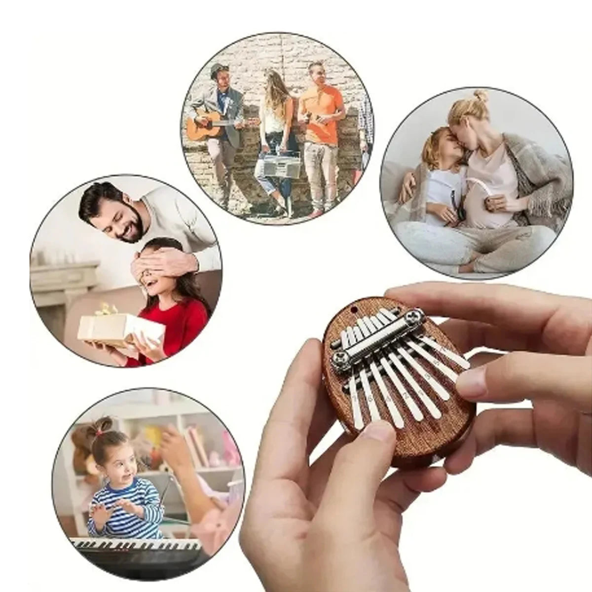 8 Key Mini Wooden Kalimba High Quality Exquisite Finger Thumb Piano