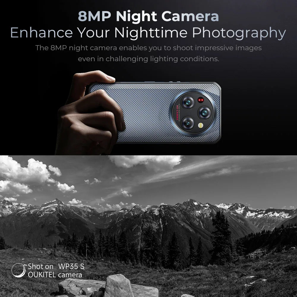 Oukitel WP35 S Rugged Phone 6.56" HD+ 24GB(6+18)+256GB 11000mAh Mobile