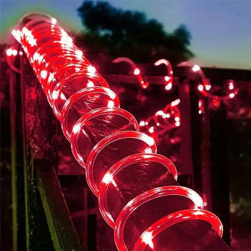 1pc Solar LED String Light 50LED Tube Rope String Lights With 8 Modes