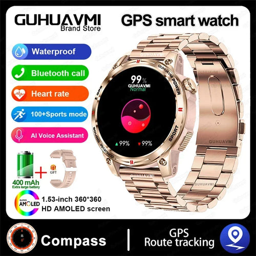 Outdoor Professional GPS Trajectory Smart Watch 1.5" HD Screen
