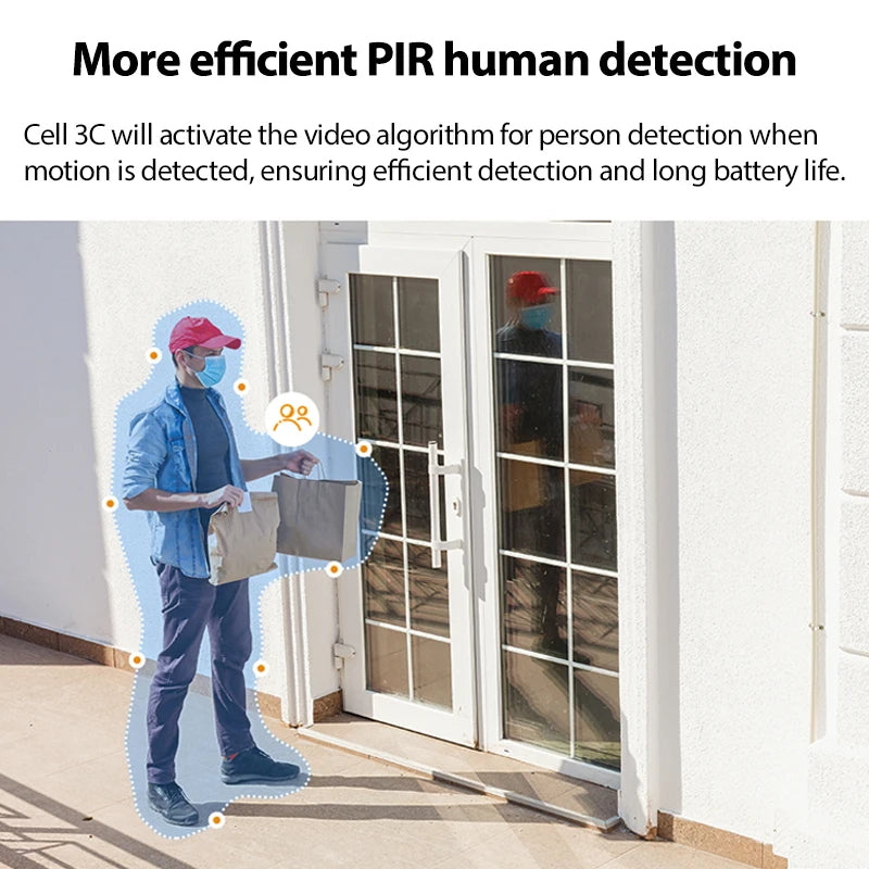 IMOU Cell 3C with Solar Panel Set 2K WiFi Camera 5000mAh Battery