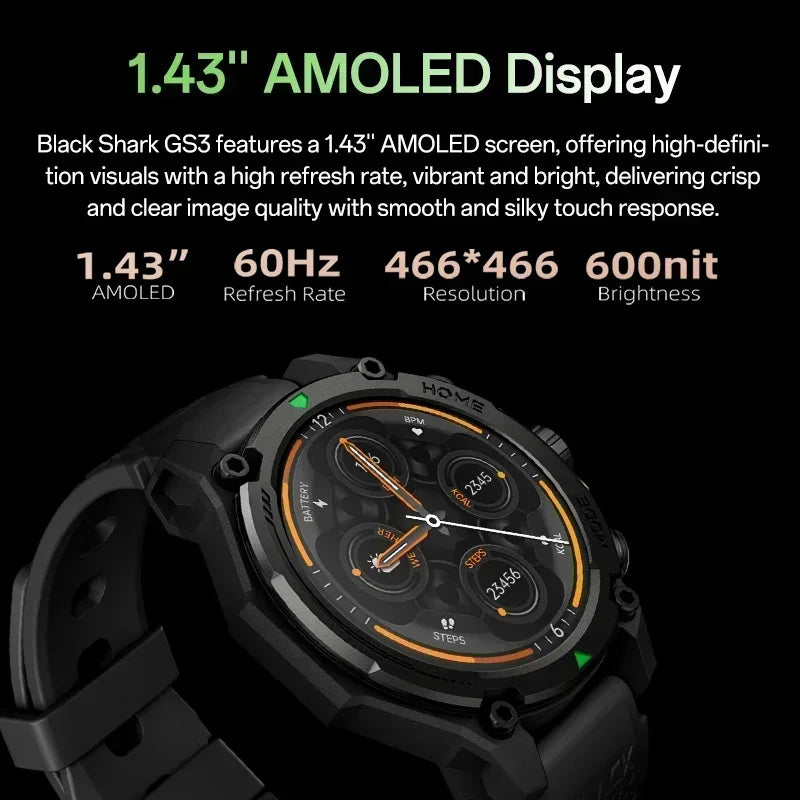 [World Premiere]Blackshark GS3 Smart Watch Global Version 1.43" AMOLED