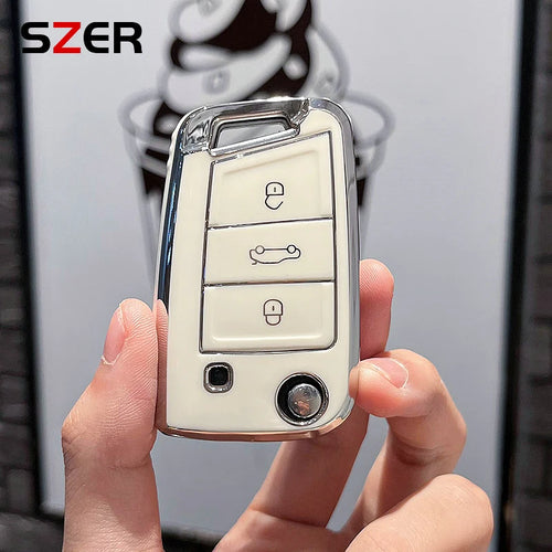 3 4 Buttons NEW TPU Car Key Case Cover Fob For Volkswagen VW Golf 7