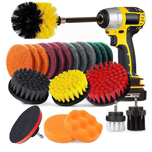 22 /3Pcs Electric Drill-Brush Kit Power Scrubber Brush For Carpet