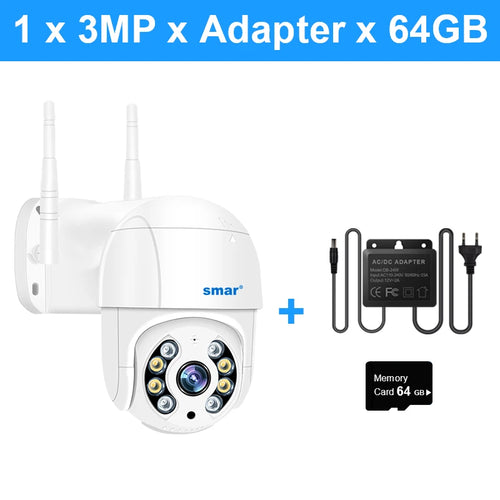 Smar 1080P 5MP 4K WiFi Camera Outdoor 5X Digital Zoom PTZ Wireless