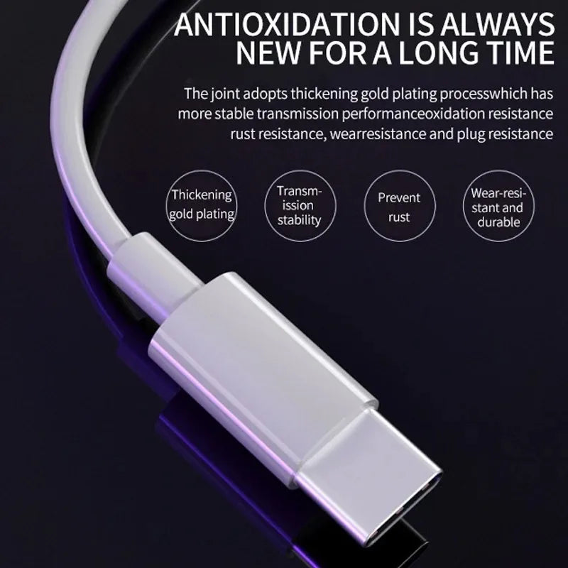 65W PD Super Fast Charging cable Type-C to Type-C 1/2M laptop power