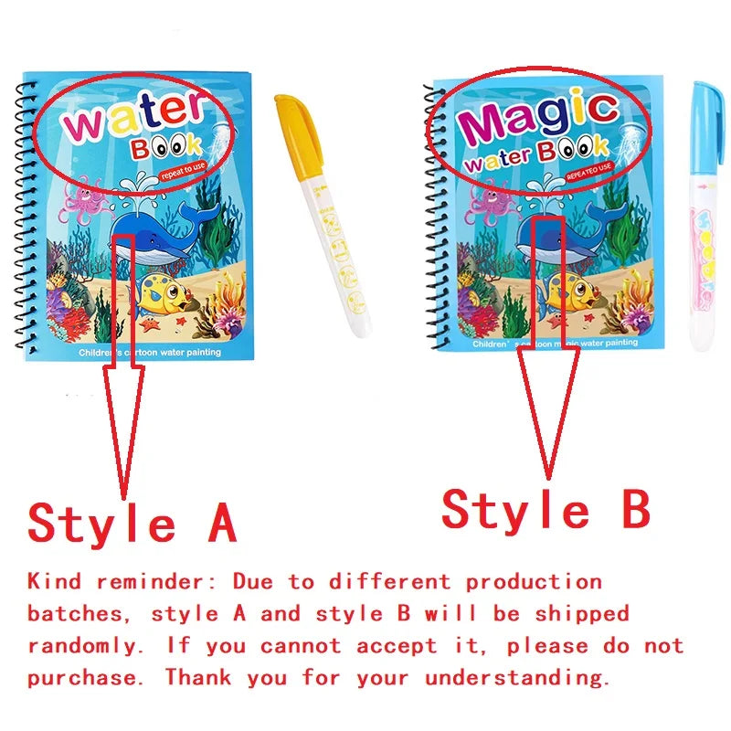 NEW Kids Magic Water Drawing Books Coloring Books Painting Toys for