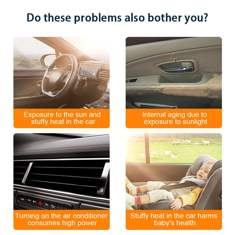 SEAMETA Car Sun Shade UV Protection Car Curtain Car Window Sunshade