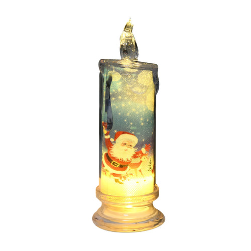 Electronic Candle Christmas Decoration Transparent Built-in Printed