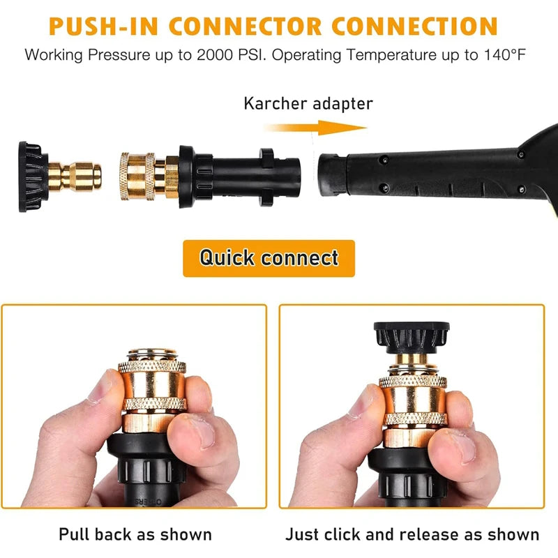 Pressure Washer Adapter Kit 1/4'' Quick Connect Female Fitting with