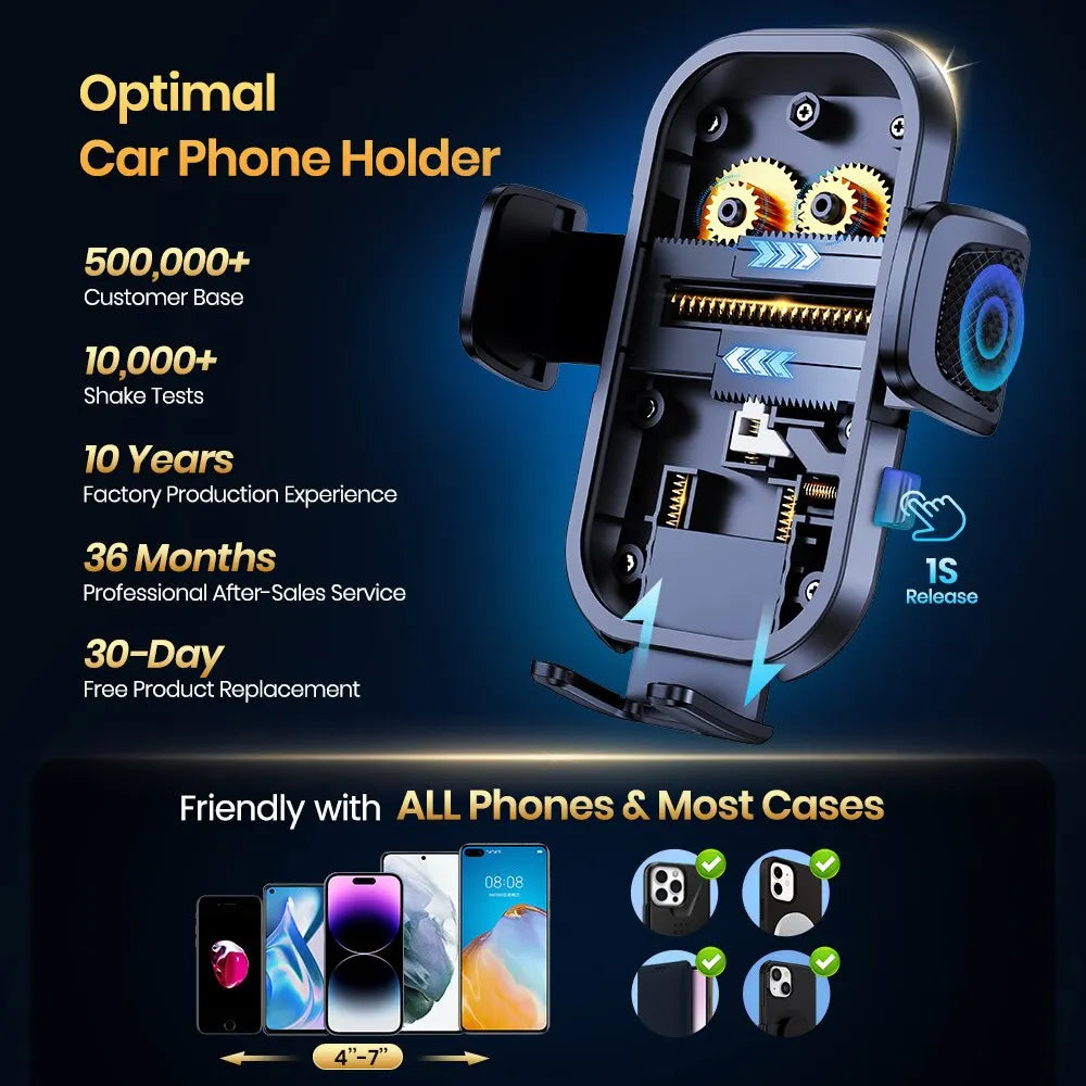 TOPK Car Phone Holder Air Vent Car Phone Holder Mount 360° Rotation,