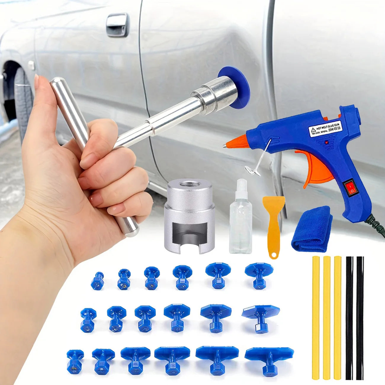 T-bar Puller Car Paintless Dent Repair Tools Auto Body Part Mechanical