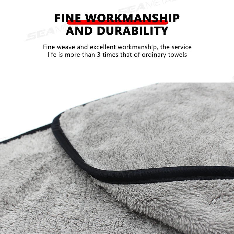 SEAMETAL 120x50cm Microfiber Car Wash Towel Ultra-Soft Car Cleaning