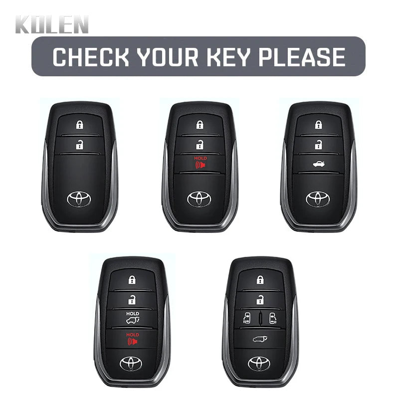 ABS Carbon Fiber Car Key Case Cover For Toyota Corolla Land Cruiser
