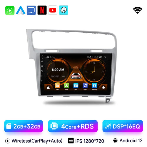 JIUYIN 10.1 Inch  Android 13 Auto Radio for VW Golf 7 2013-2017