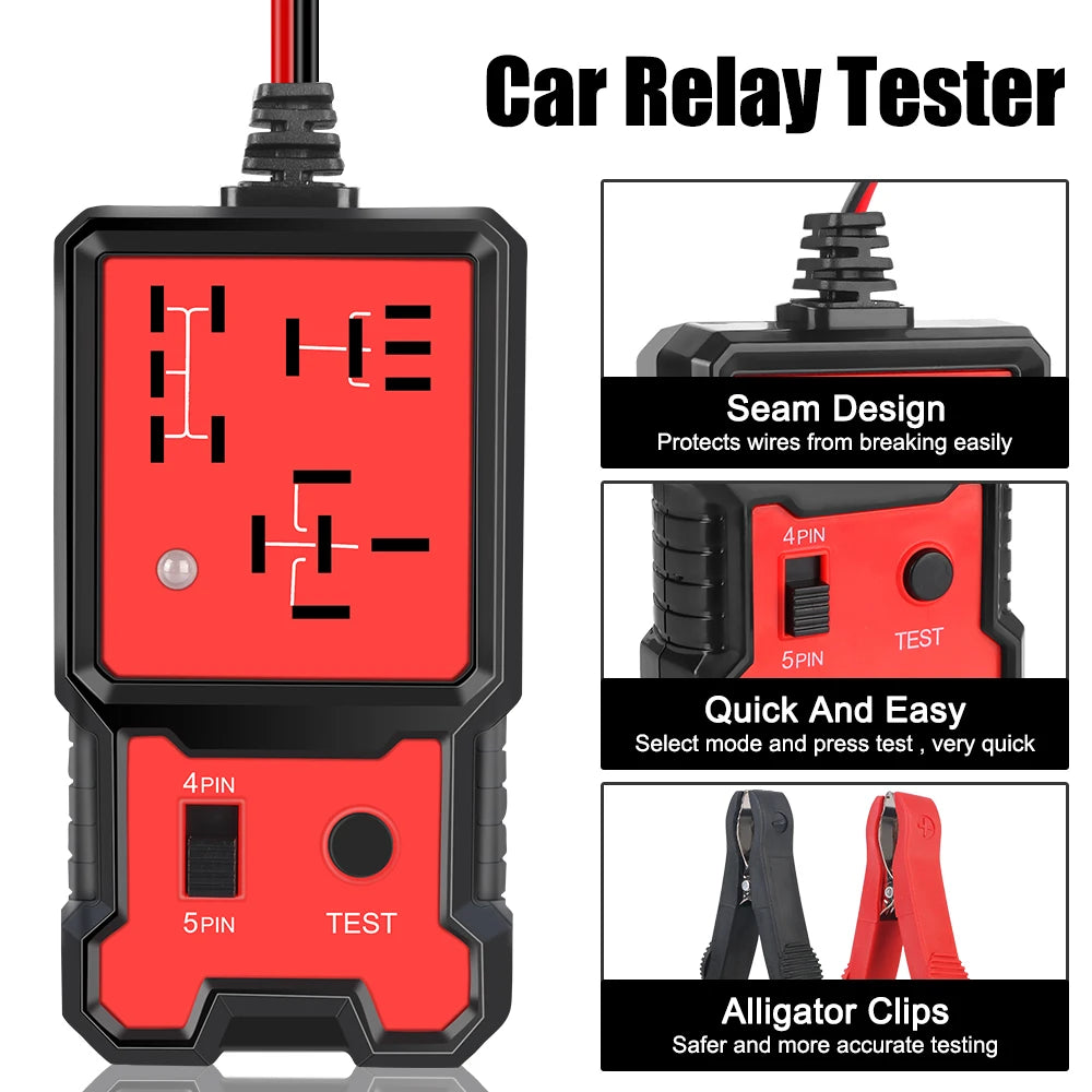 Car Relay Tester Voltage Tester Universal 12V Car Battery Checker