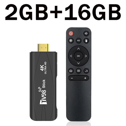 TV98 TV Stick Android 12.1 4K HD 2GB 16GB TV Stick 4G 5G Dual Wifi