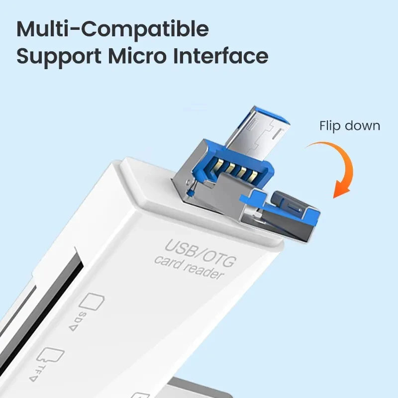 6 In 1 Multifunction Card Reader Computer Mobile OTG Converter TF SD