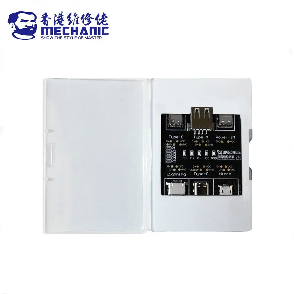 MECHANIC DT3 USB Cable Tester Data Cable Test PCB Board for IPhone