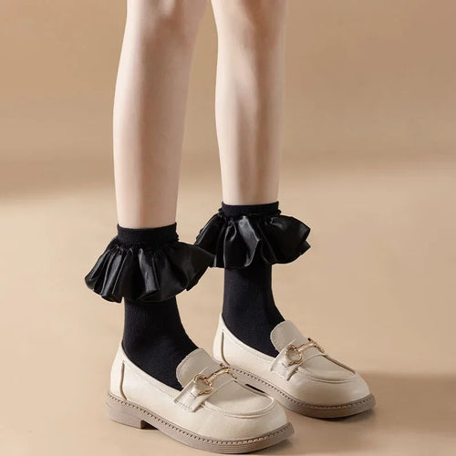 Lolita Kawaii Ruffle Socks Women JK Sweet Girls Cute Princess Socks