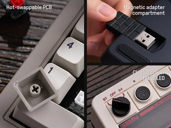 8BitDo Retro 18 Mechanical Numpad,Calculator Mode 18 Keys