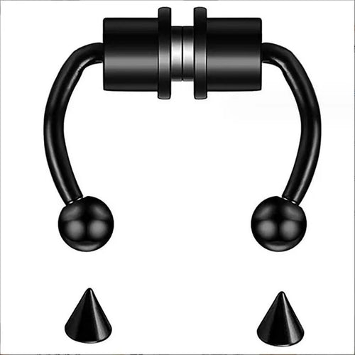 1 Pc of Fashionable Punk Stainless Steel Magnet Self-priming Nose