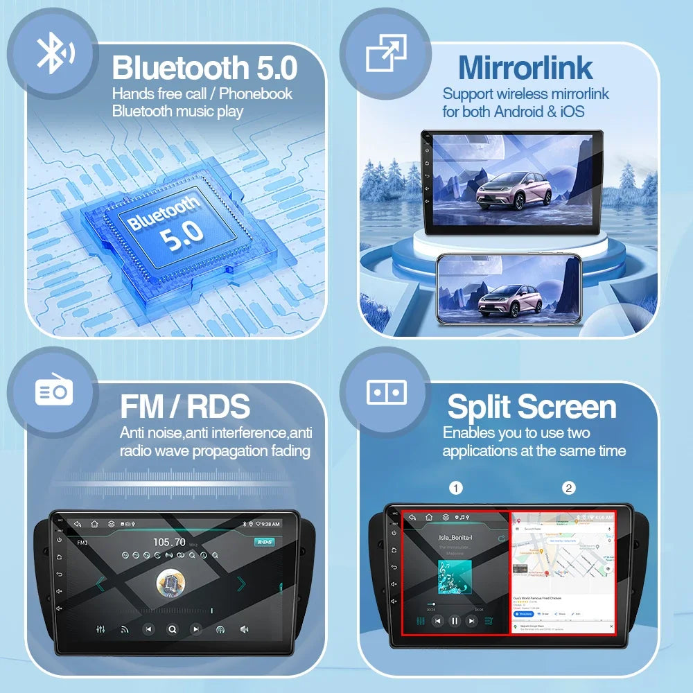 Android Car Radio for Seat Ibiza MK4 6J 2009-2013 Multimedia Player