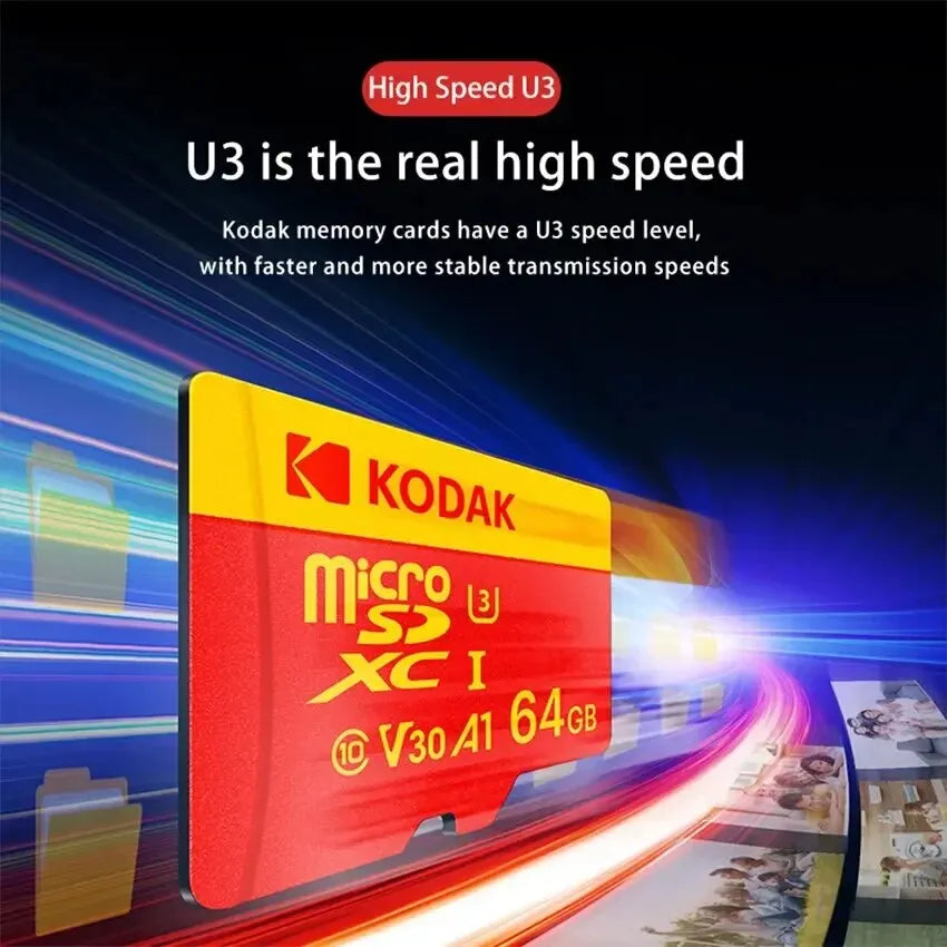 KODAK MicroSD Card Red Memory Card Class10 32GB 64GB 128GB 256GB U3 4K