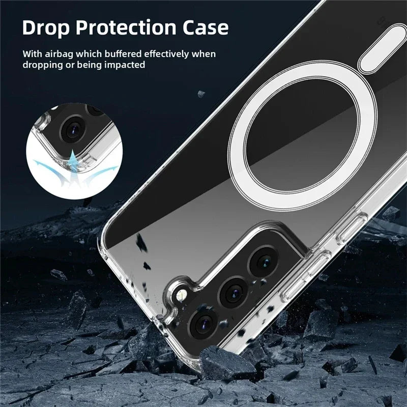 Original Magsafe Magnetic Case for Samsung Galaxy S24+ S21 FE S22 Plus