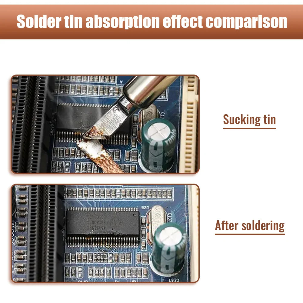 1.5-3.0mm Desoldering Mesh Braid Tape Copper Welding Point Solder
