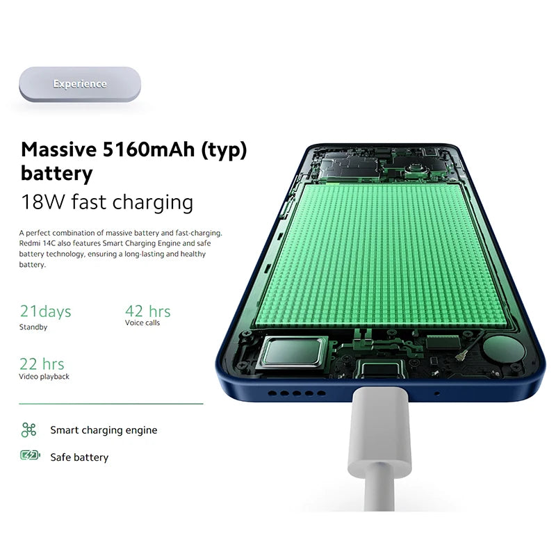 Global Version Xiaomi Redmi 14C Smartphone MediaTek Helio G81-Ultra