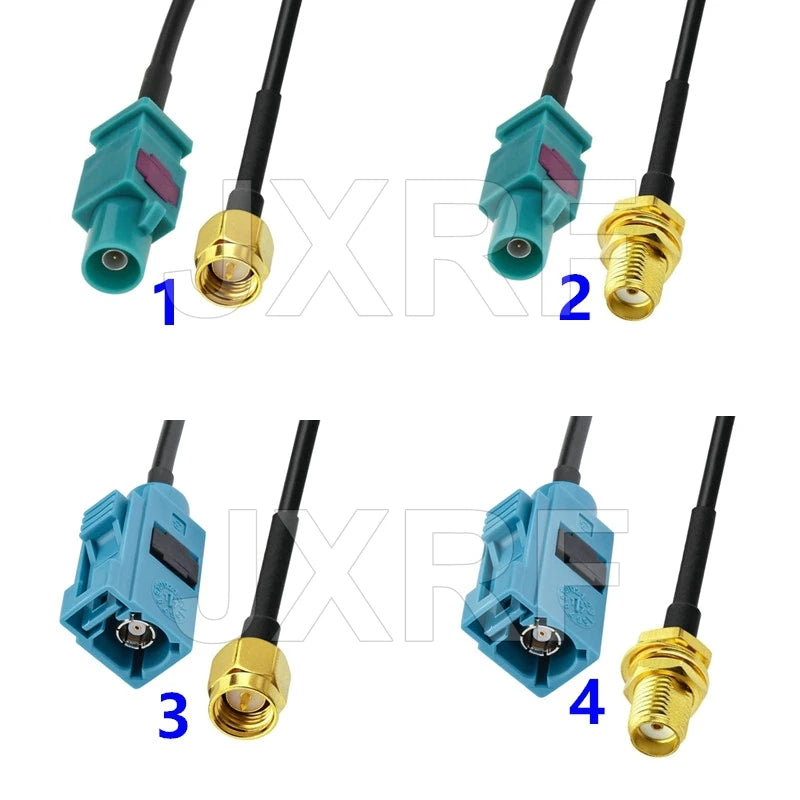Fakra Z Male to SMA Male Vehicle Antenna Adapter Cable for Car Stereo