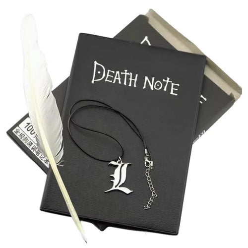 Hot Notebook A5 Anime Notebook Set Leather Journal And Necklace