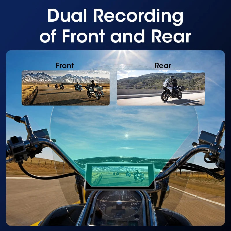 JMCQ 6.86" Motorcycles Navigation Wireless CarPlay & Android Auto