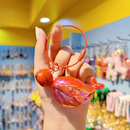 Cute Whale Dolphin Keychain Blue Marine Animal Doll Kawaii Keyring For