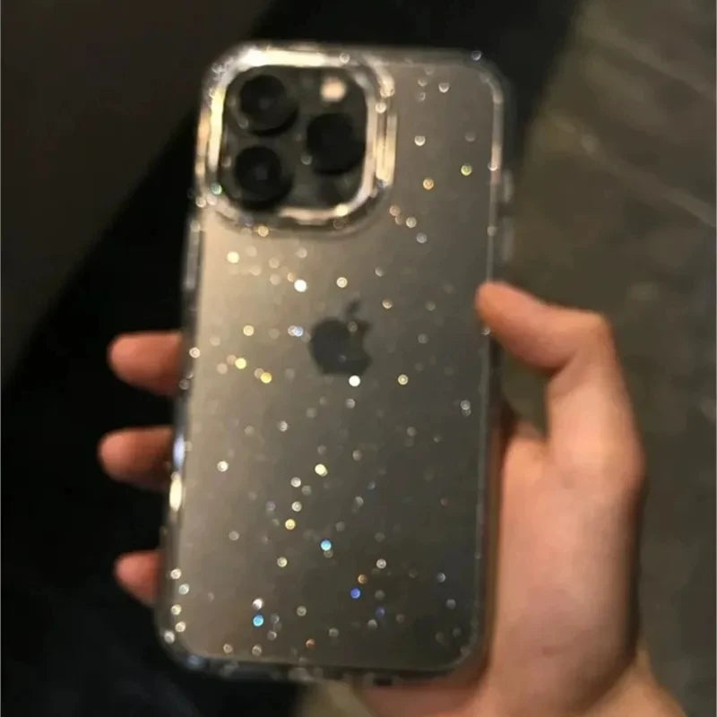 Luxury Bling Glitter Clear Phone Case For iPhone 16 15 14 13 12 11 Pro
