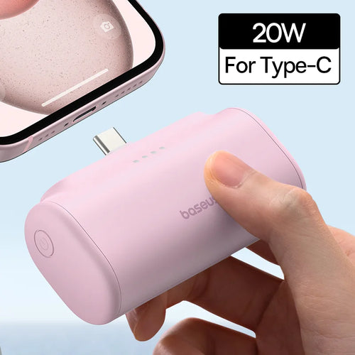 Baseus Mini Power Bank 20W 5000mAh Type C Fast Charging External
