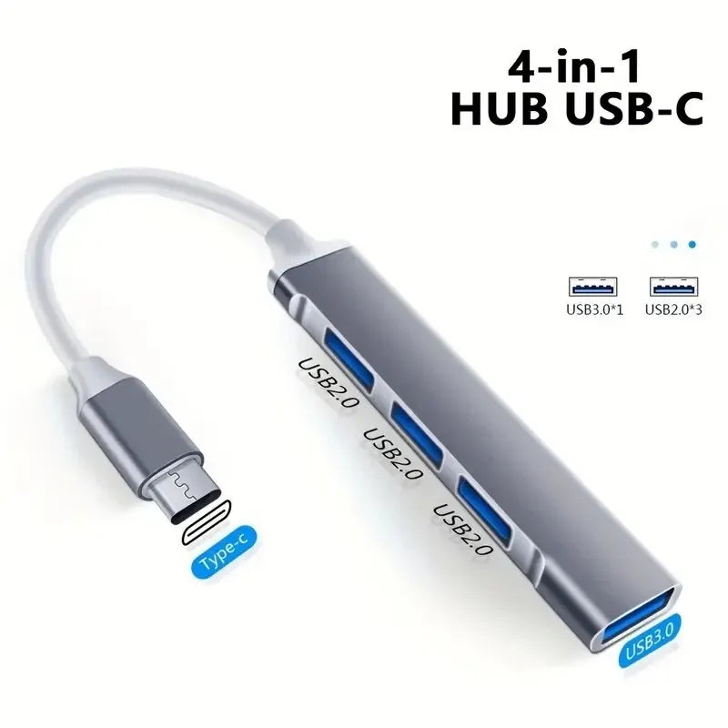 Boost Your Productivity with This 4-in-1 USB C Hub - Compatible with