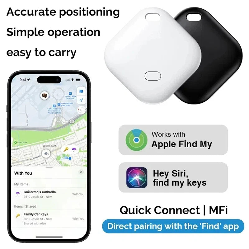 Smart Bluetooth GPS Tracker Work with Apple Find My APP ITag Anti Lost