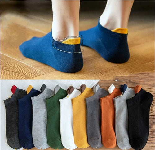 5 Pairs Of Men's Socks, Autumn And Winter Vintage Fun Fashion Athletic