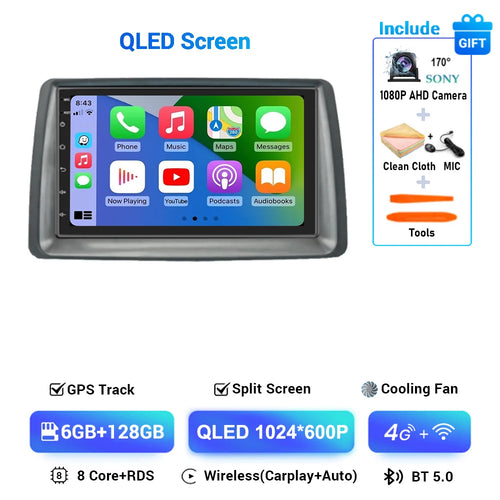 7" Android 14 Carplay Auto Car Radio Multimedia For Fiat Panda 2003