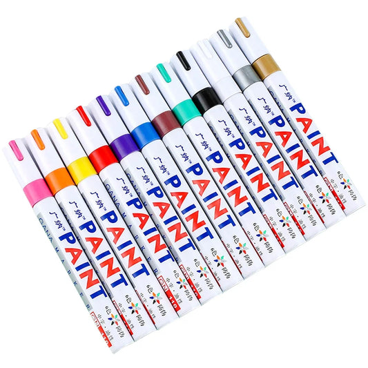 6 Pcs Colorful Permanent Paint Marker Waterproof White Markers tire