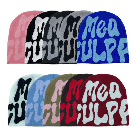 Y2K Knitted Hats Men's And Women's Jacquard Hats Outdoor Riding Europe