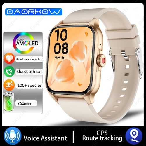 2024 Smart Watch For Women Full Touch Screen Bluetooth Call Waterproof