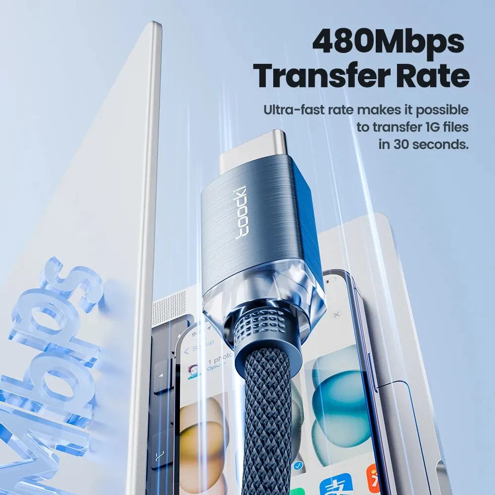 Toocki USB C to Lightning Cable for iPhone 14 13 12 11 Pro Max Mini 8