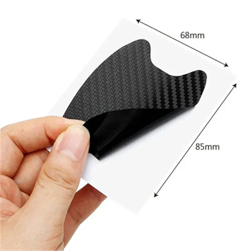 4Pcs Auto Door Sticker Carbon Fiber Scratches Resistant Cover Car