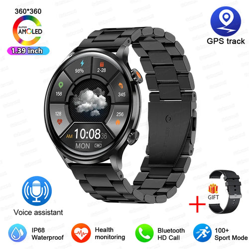 2025 New Smartwatch Women AMOLED HD Screen Always On Display Bluetooth